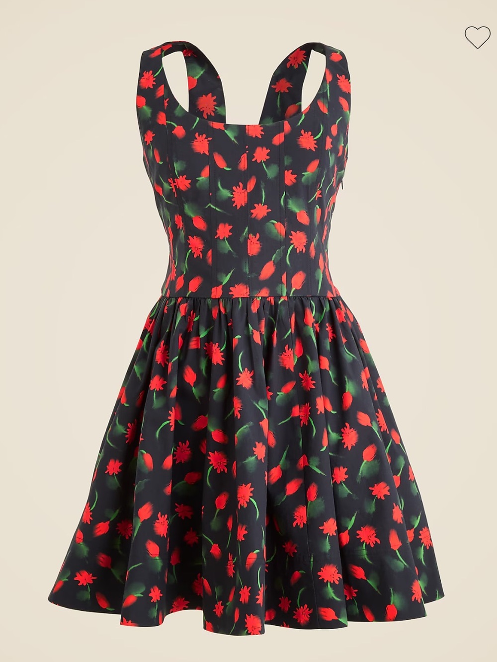 NWT J. Crew fit and flare mini dress in painted daisy print
